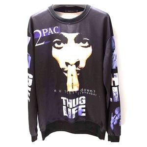 3/$45 Winita “Thug Life” 2Pac sweatshirt.